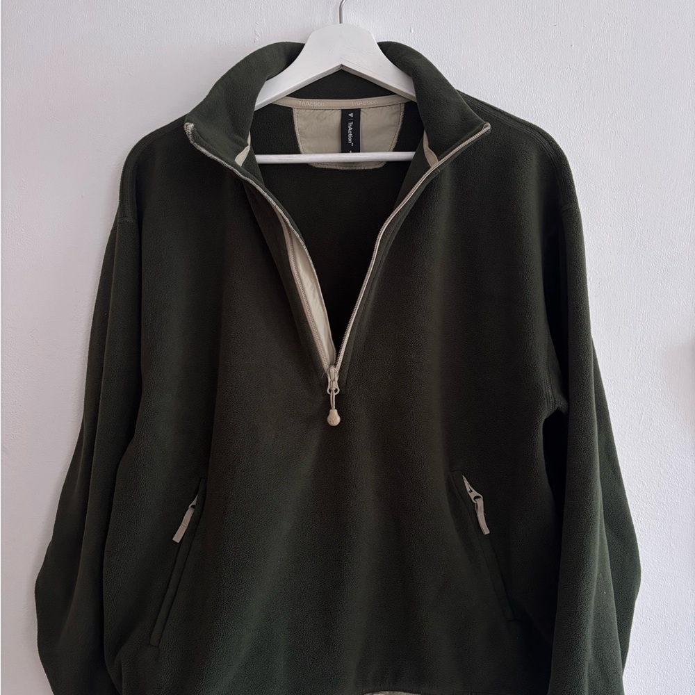 Women’s TNA Olive Green Quarter-zip